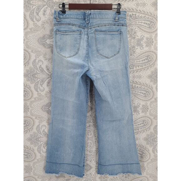 Democracy High rise distressed flare bottom retro "ab" technology jeans Size 10P - Picture 2 of 10